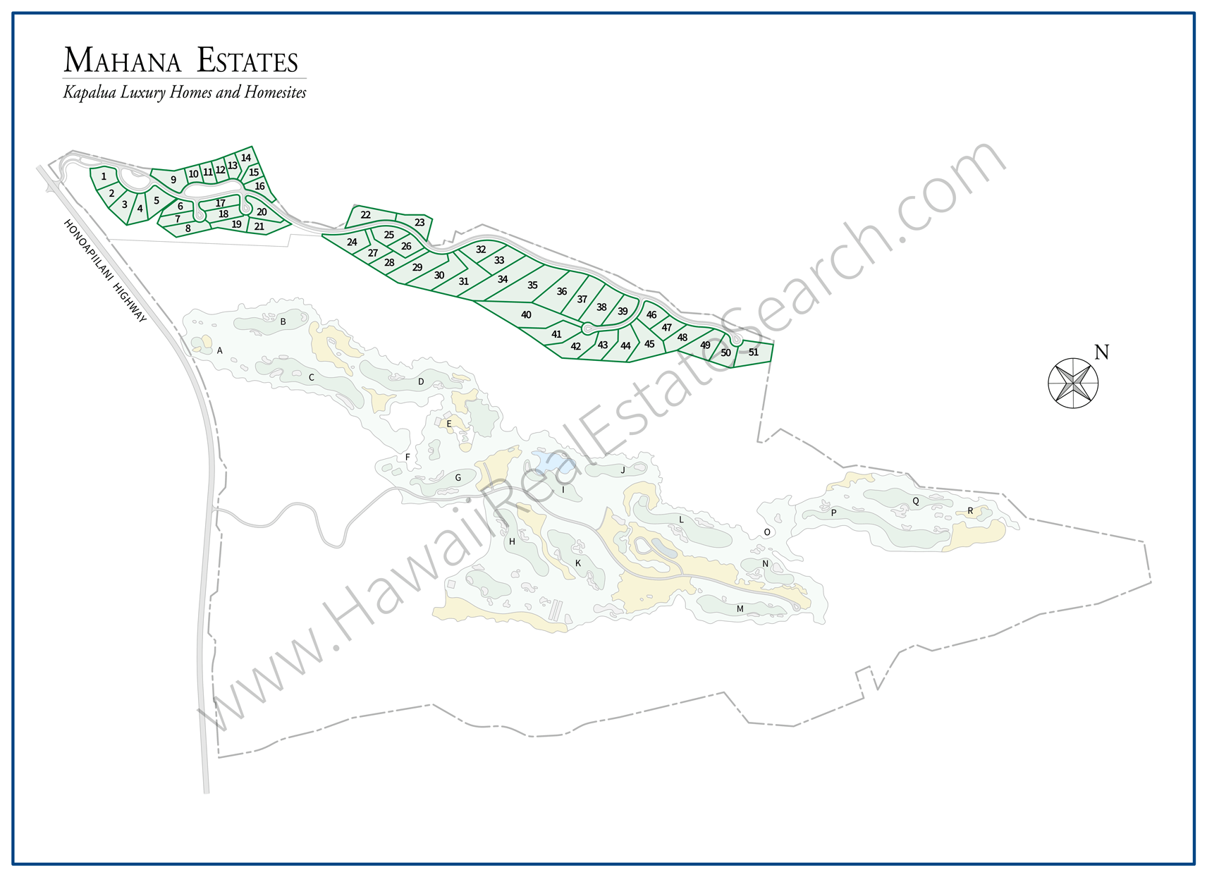 Mahana Estates Map